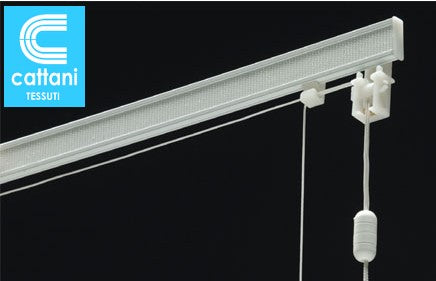 Tende a Pacchetto Su Misura per Finestra e Porta | Supporti con Viti | Tessuto Effetto Lino Bianco Naturale