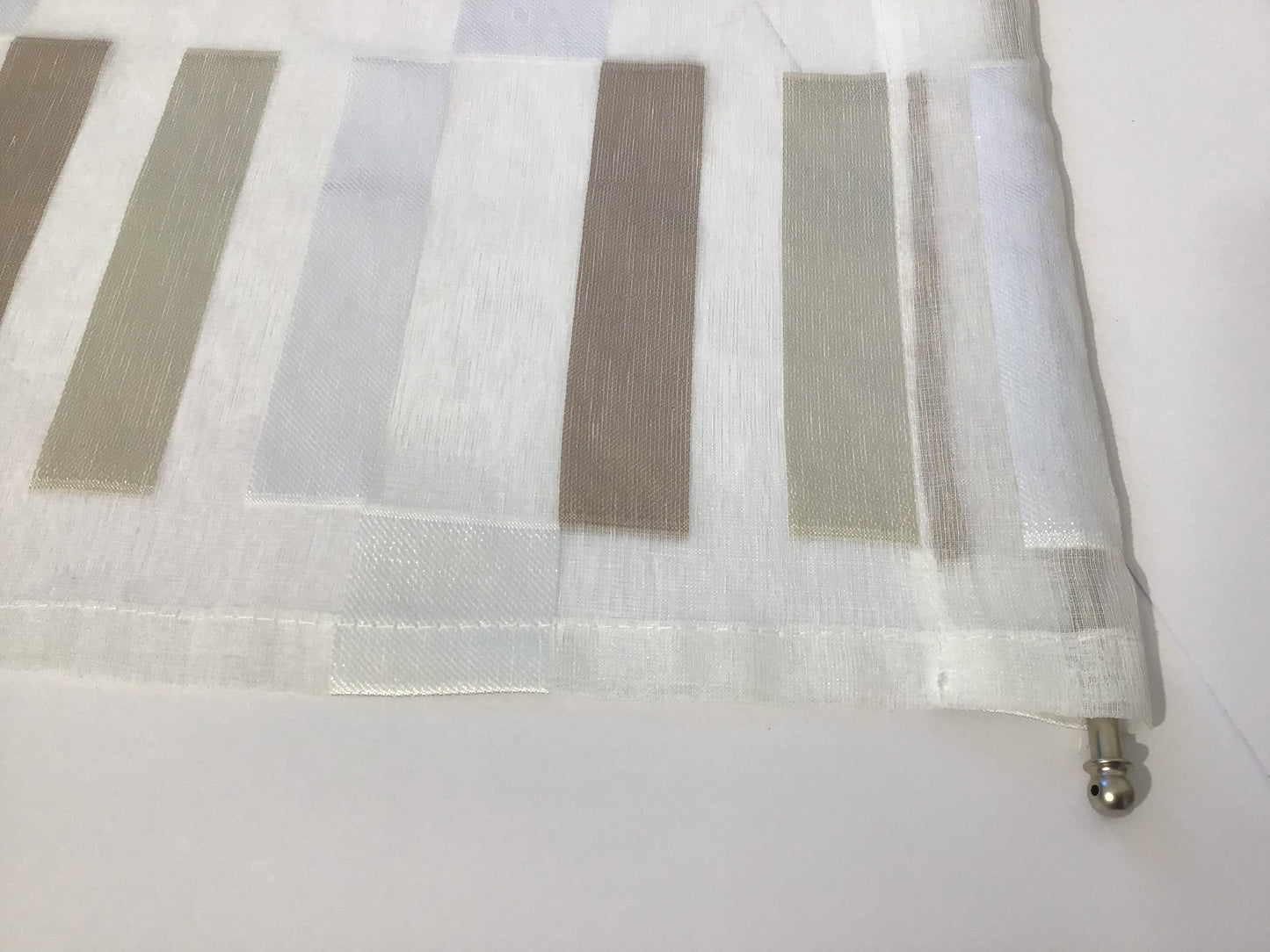 Coppia Tendine a Vetro per Finestra e Porta | Tende a Pannello | Larghezza 60/80 cm | Lunghezza Personalizzata | Beige | Art. 506