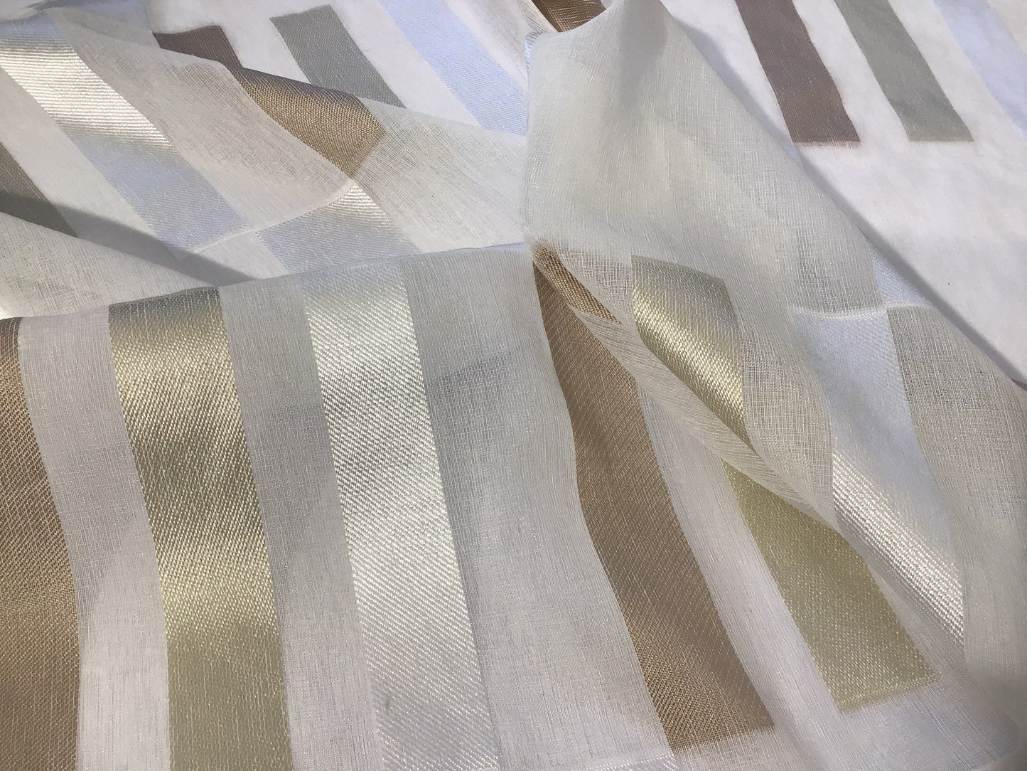 Coppia Tendine a Vetro per Finestra e Porta | Tende a Pannello | Larghezza 60/80 cm | Lunghezza Personalizzata | Beige | Art. 506