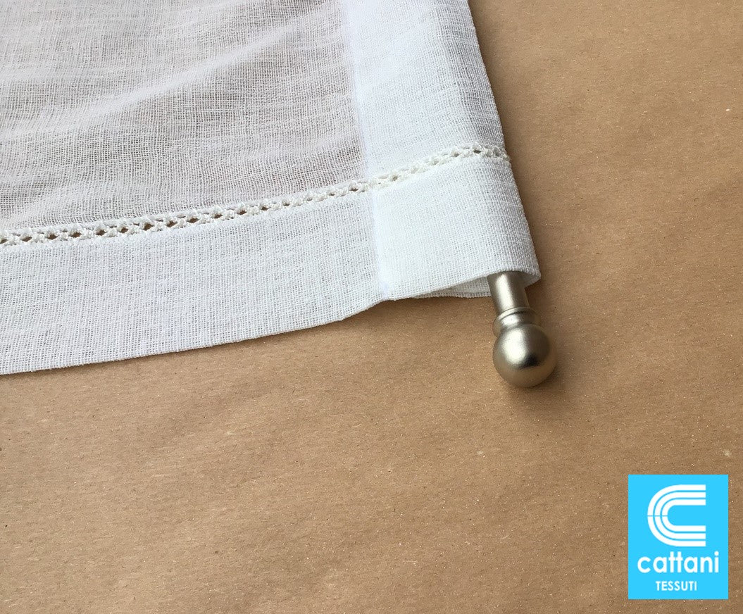 Tendine a Pannello a Vetro Bianco Effetto Lino – Su Misura – Larghezza 30–120 cm – Lunghezza Personalizzata – art.600