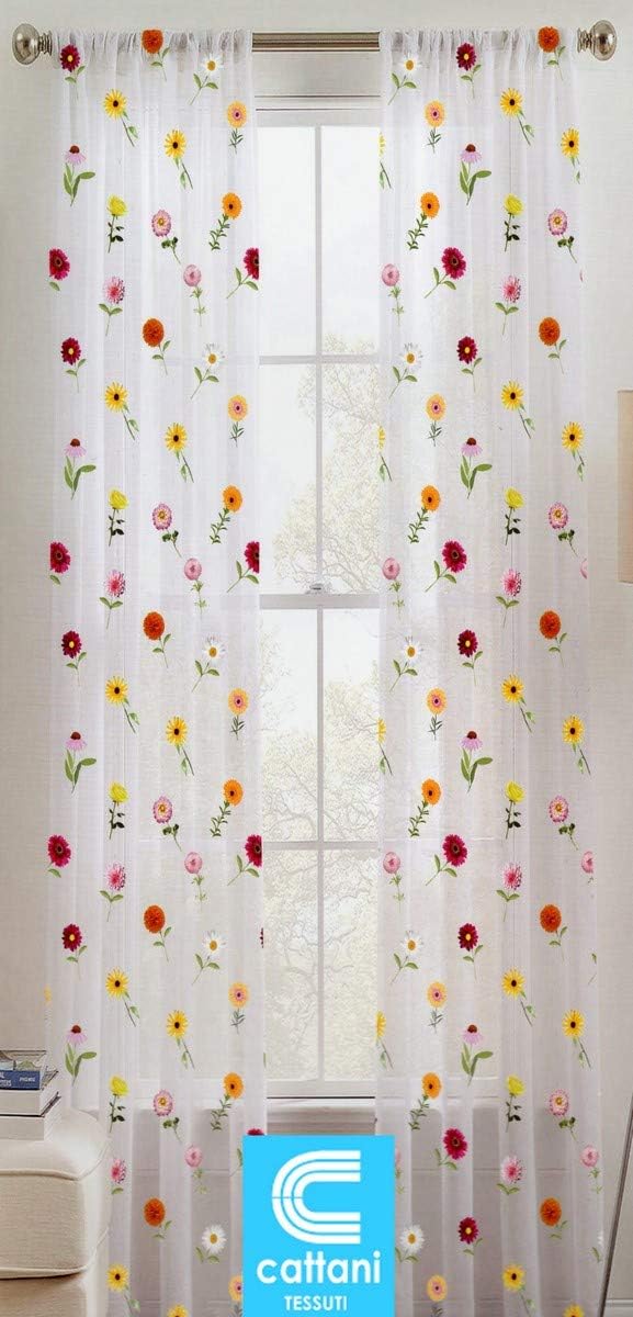 Coppia Tende Su Misura per Finestra e Portafinestra | Larghezza 60/80 cm | Lunghezza Personalizzata | Art. 502