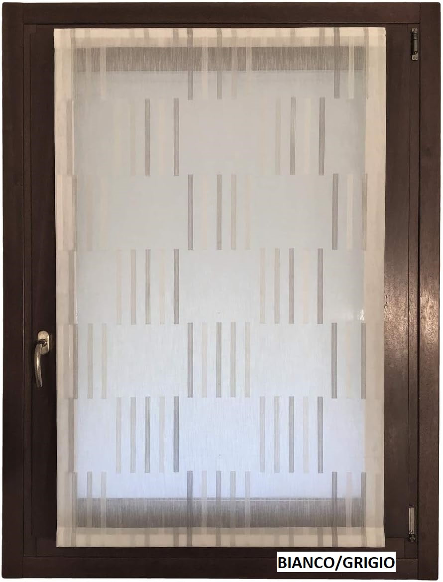 Tessuto per tende a metro - colore: 3 var. bianco - tortora - grigio - altezza tessuto 300 cm - Art. 905