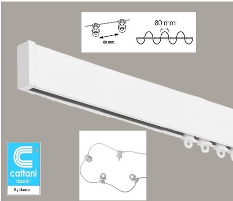 Binario Bastone Decorativo Professionale per Tende a onda wave