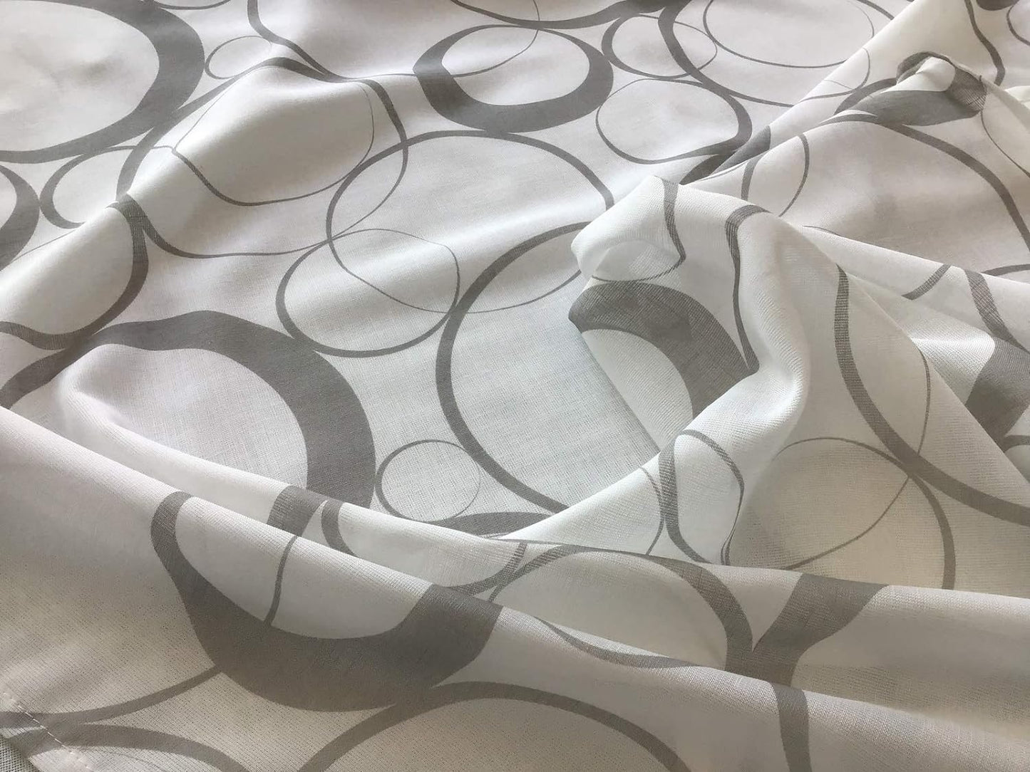 Tende per finestra e porta in stampa digitale - larghezza cm 60-80 altezza individuale - bianco/grigio-art.521