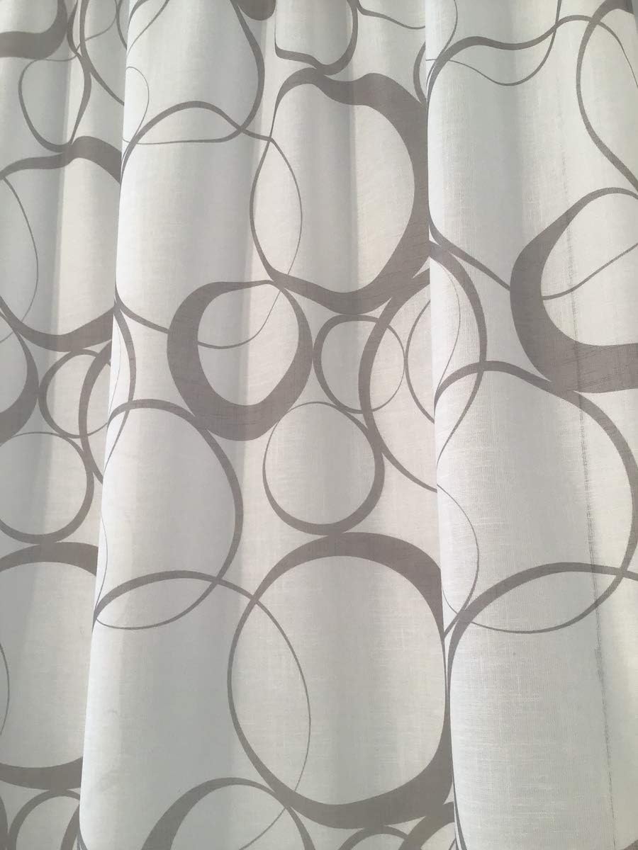 Tende per finestra e porta in stampa digitale - larghezza cm 60-80 altezza individuale - bianco/grigio-art.521