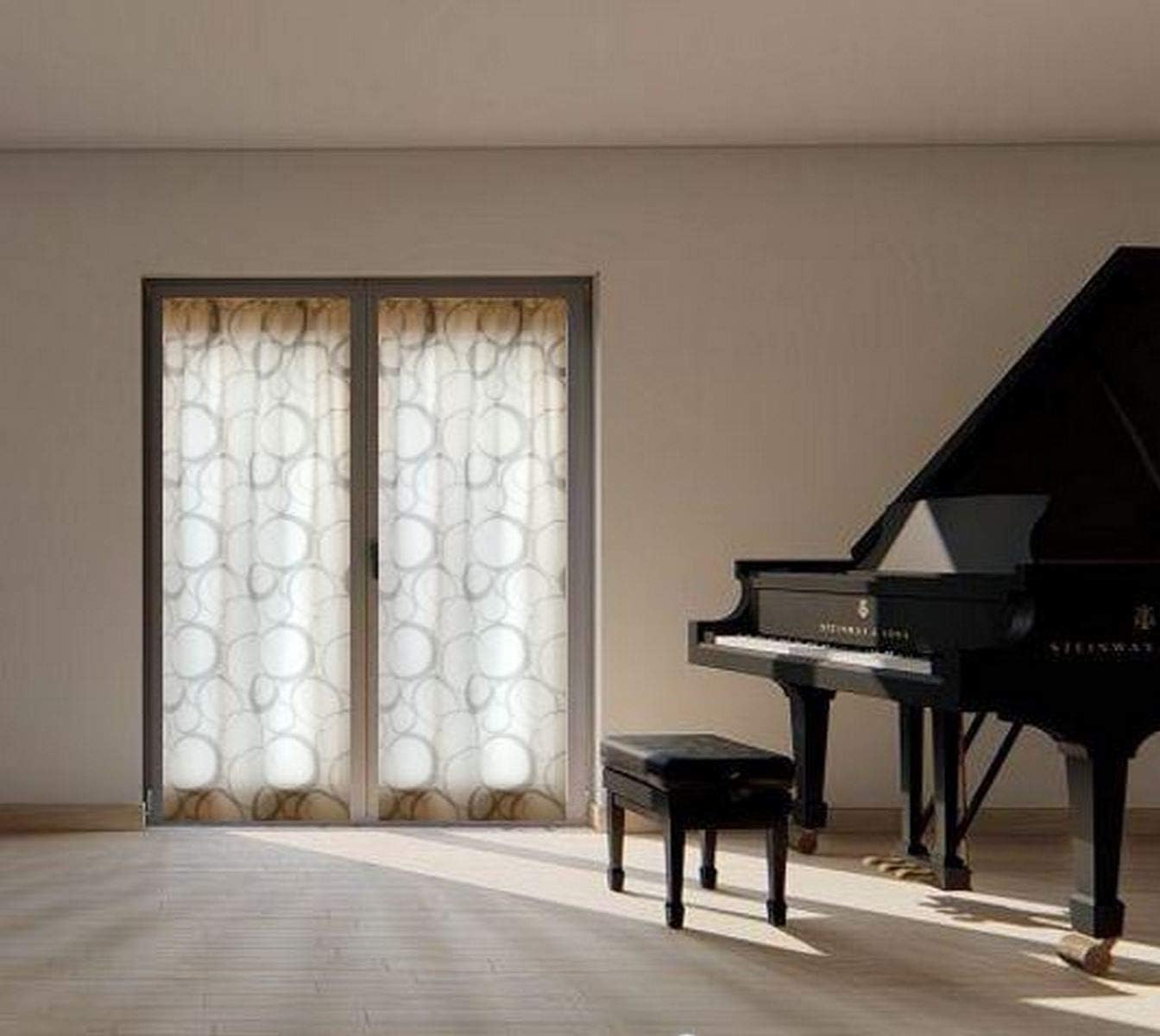 Tende per finestra e porta in stampa digitale - larghezza cm 60-80 altezza individuale - bianco/grigio-art.521