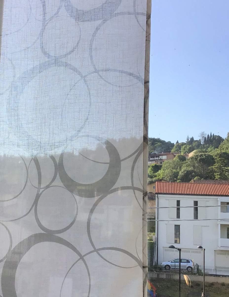 Tende per finestra e porta in stampa digitale - larghezza cm 60-80 altezza individuale - bianco/tortora-art.520