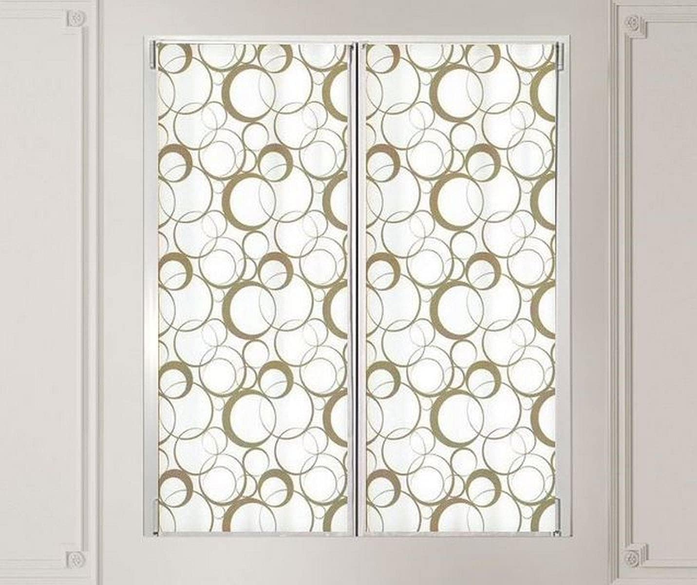 Tende per finestra e porta in stampa digitale - larghezza cm 60-80 altezza individuale - bianco/tortora-art.520