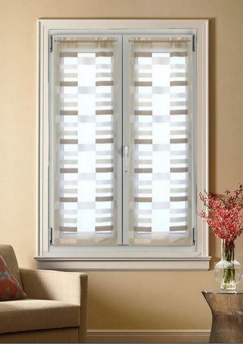 Coppia Tendine a Vetro per Finestra e Porta | Tende a Pannello | Larghezza 60/80 cm | Lunghezza Personalizzata | Beige | Art. 506