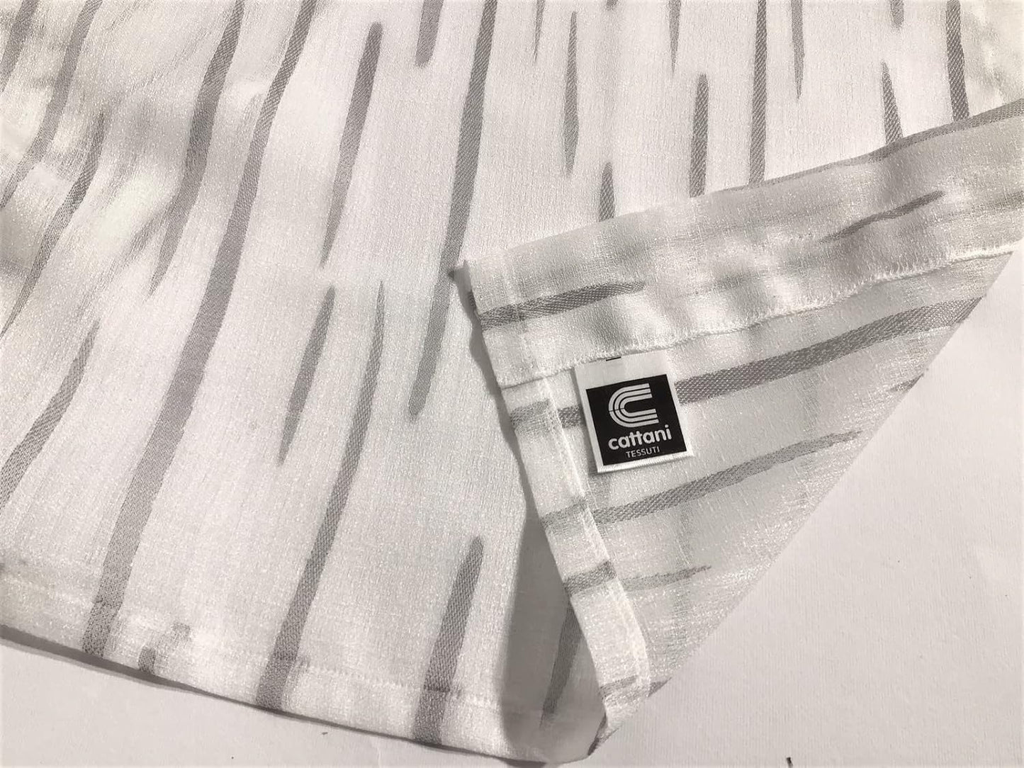 Coppia Tendine a Pannello Su Misura per Finestra e Porta | Tessuto Jacquard | Larghezza 45-60-80 cm | Colore Bianco/Grigio/Tortora | Art. 513
