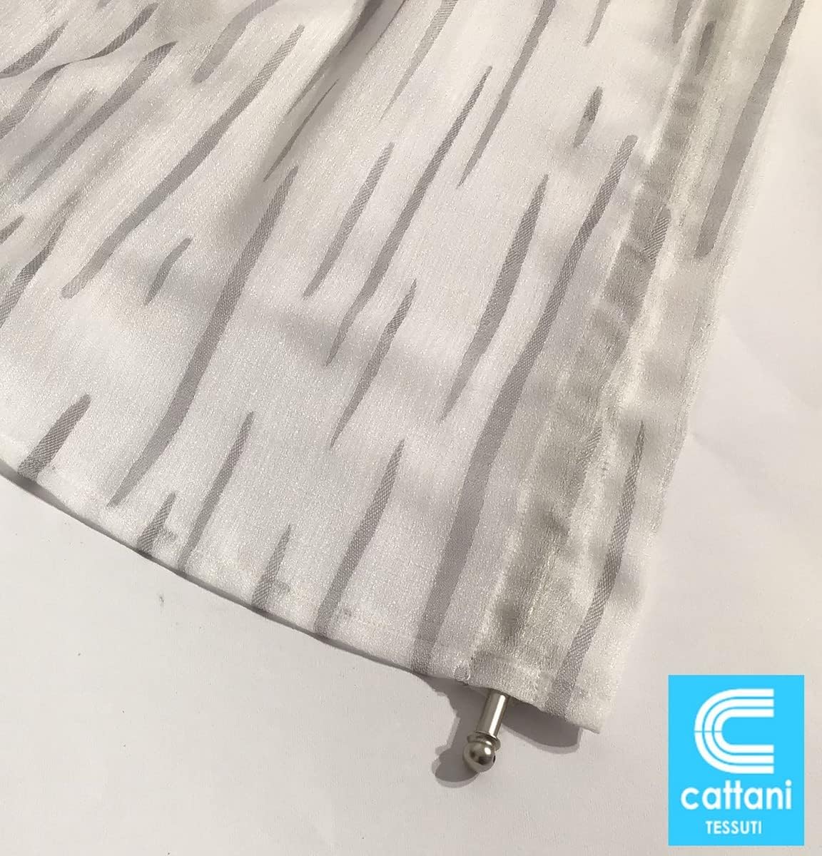 Coppia Tendine a Pannello Su Misura per Finestra e Porta | Tessuto Jacquard | Larghezza 45-60-80 cm | Colore Bianco/Grigio/Tortora | Art. 513