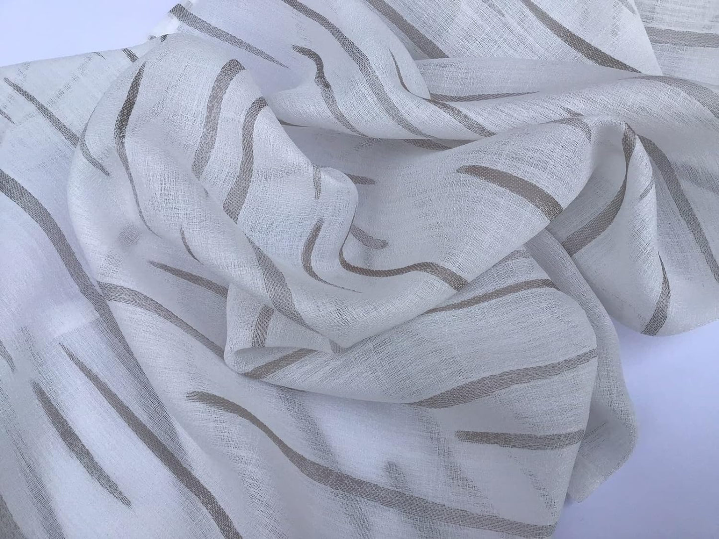 Coppia Tendine a Pannello Su Misura per Finestra e Porta | Tessuto Jacquard | Larghezza 45-60-80 cm | Colore Bianco/Grigio/Tortora | Art. 513