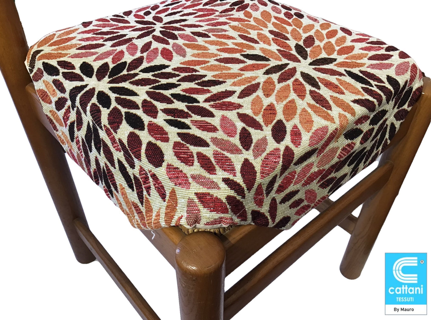 Cuscini sedie cucina con ali Set 4/6 - colore multicolore - tessuto Gobelin - leaf