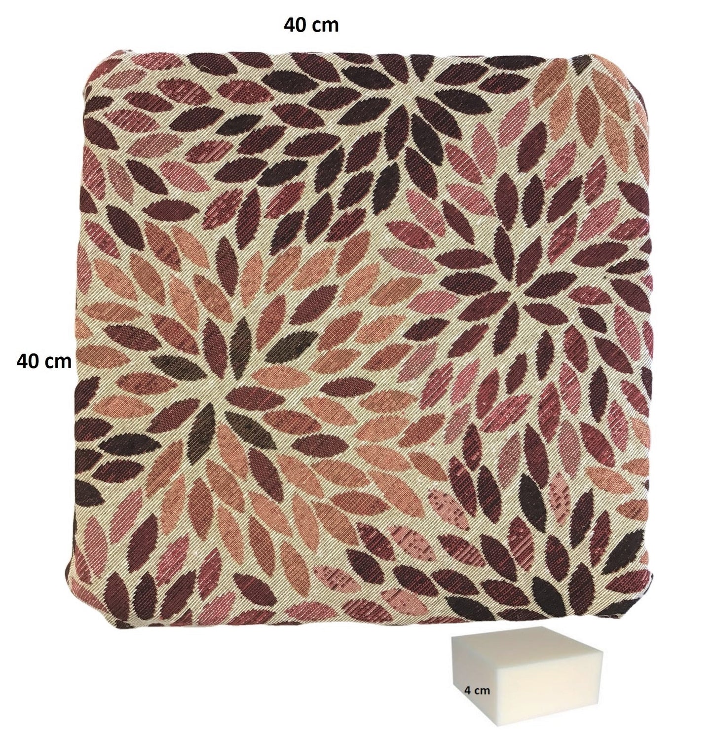 Cuscini sedie cucina con ali Set 4/6 - colore multicolore - tessuto Gobelin - leaf