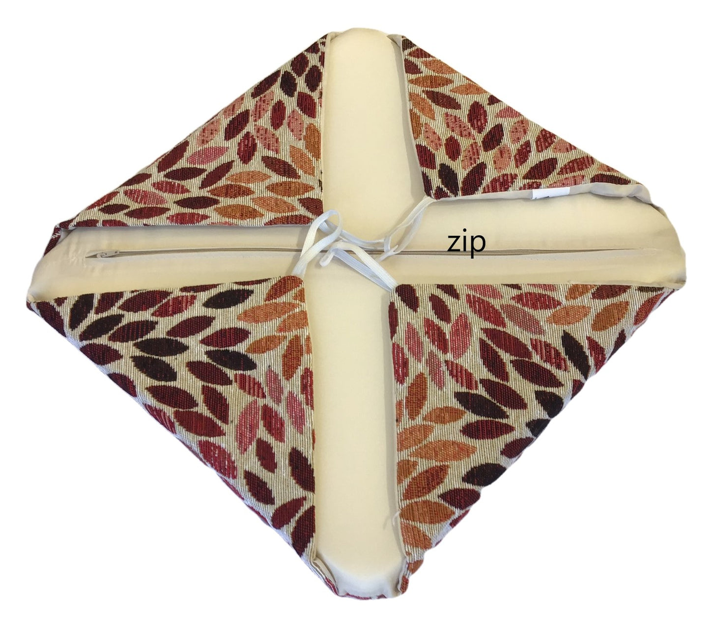 Cuscini sedie cucina con ali Set 4/6 - colore multicolore - tessuto Gobelin - leaf