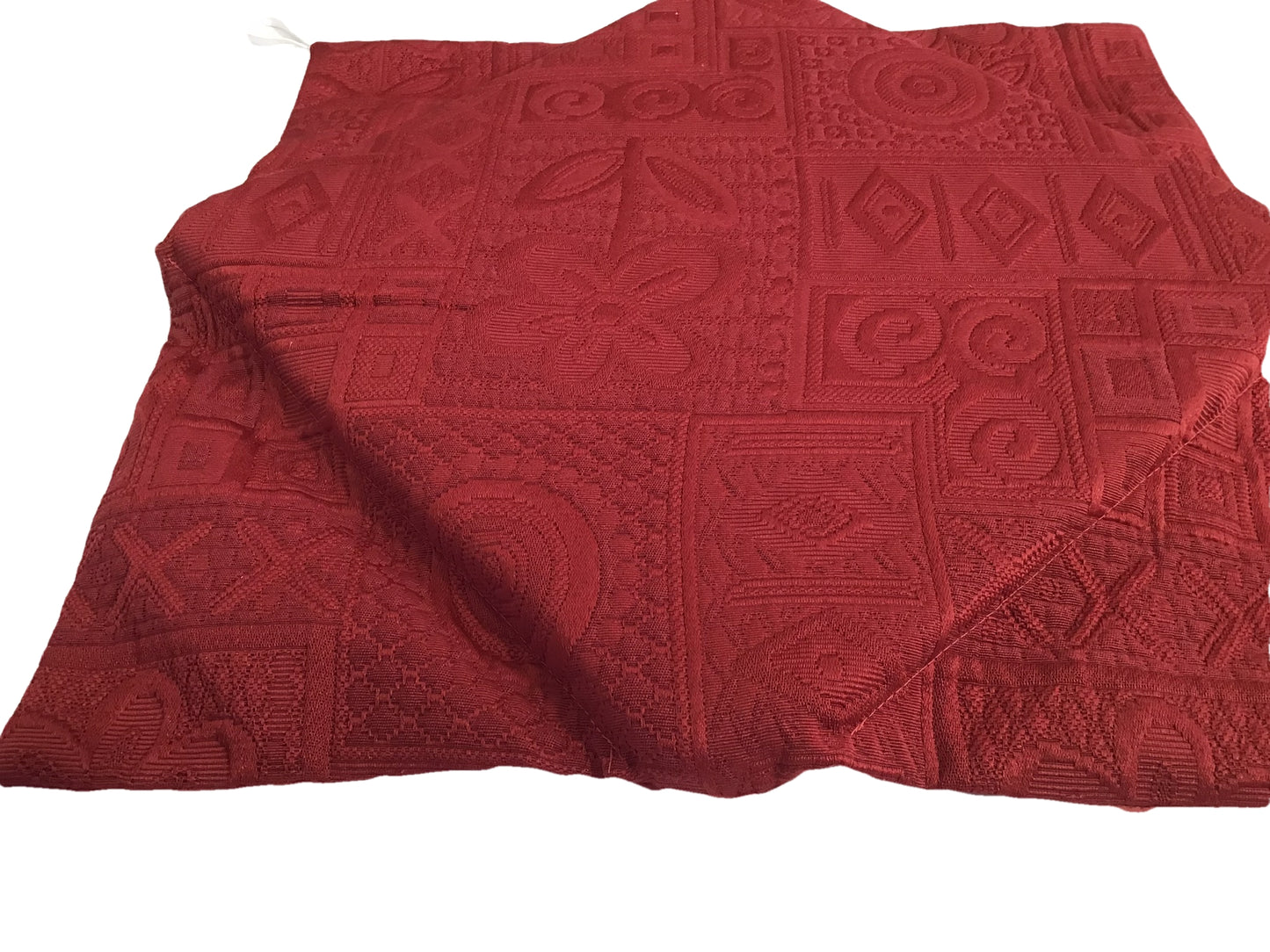 Cuscini sedie cucina Set 4/6 - colore rosso/bordeaux - tessuto Jacquard Matelasse'