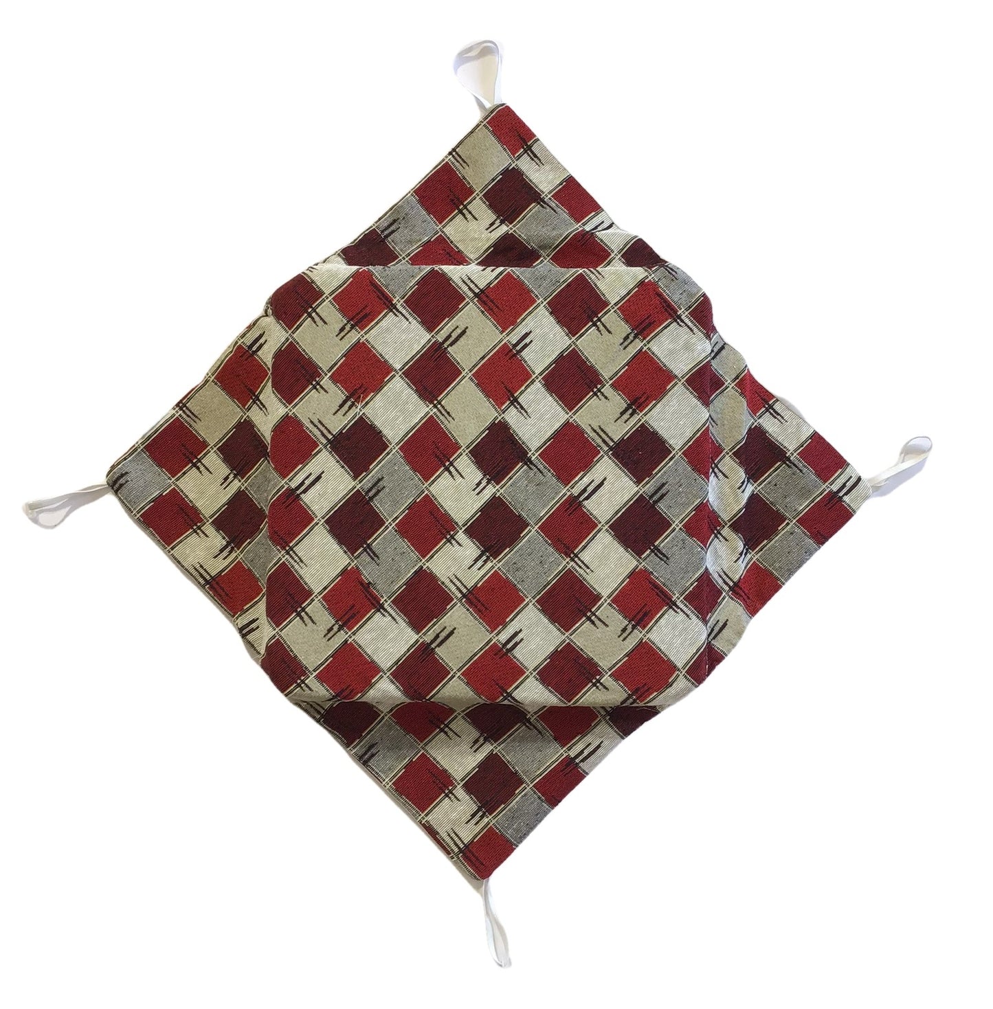 Cuscini sedie cucina con ali - Set 4/6 - colore var.rosso - tessuto Gobelin - art.chess