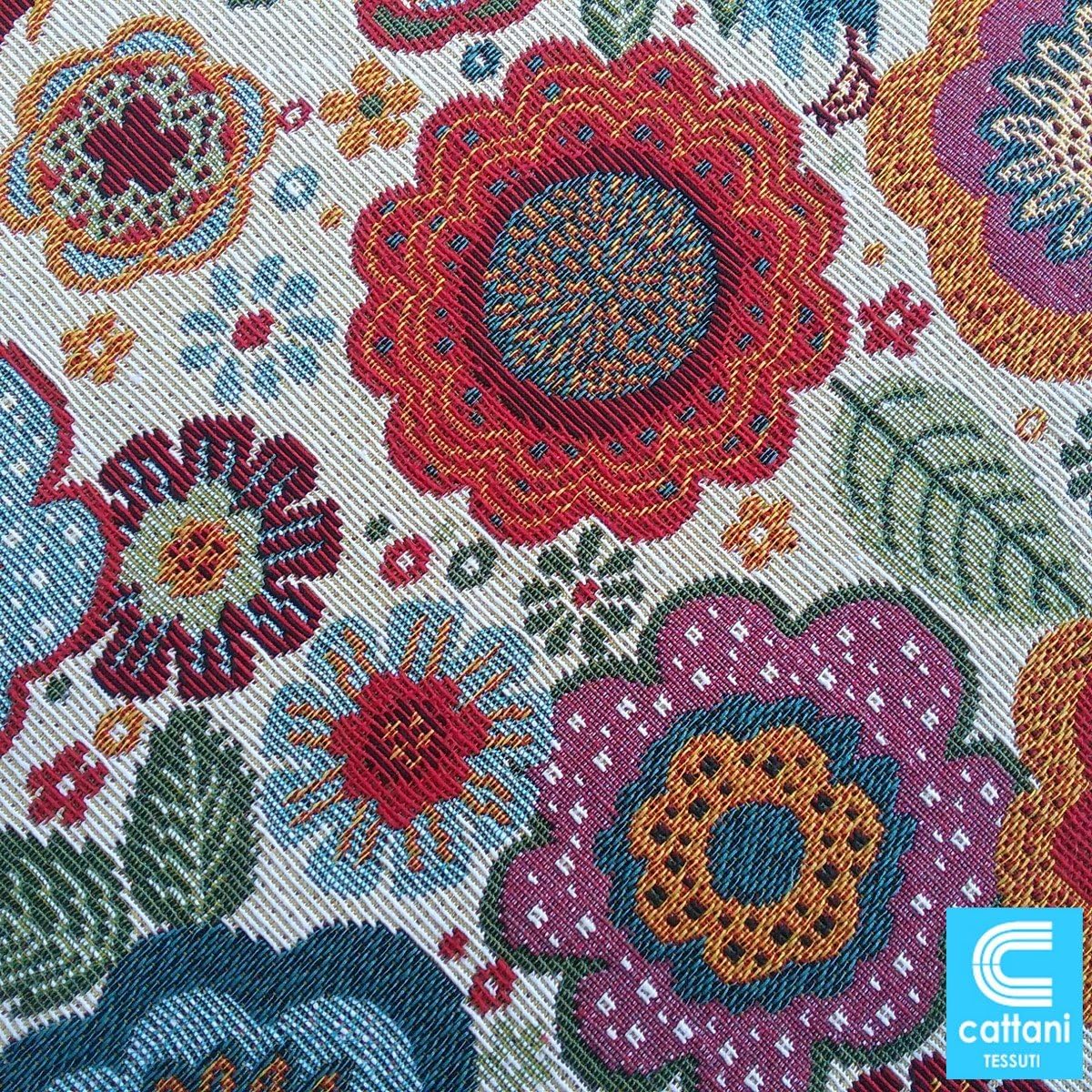 Cuscini sedie cucina con ali Set 4/6 - colore multicolor - tessuto Gobelin