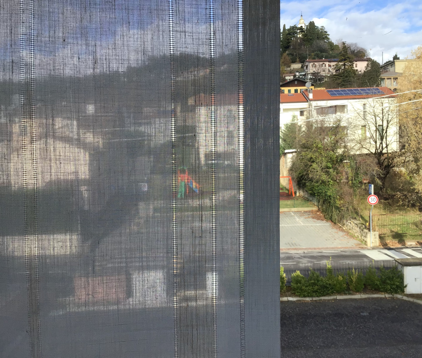 Tende a pannello - tende per finestra - tessuto vendita a metro - tessuto misto lino 50/50 -bianco/tortora-art.103