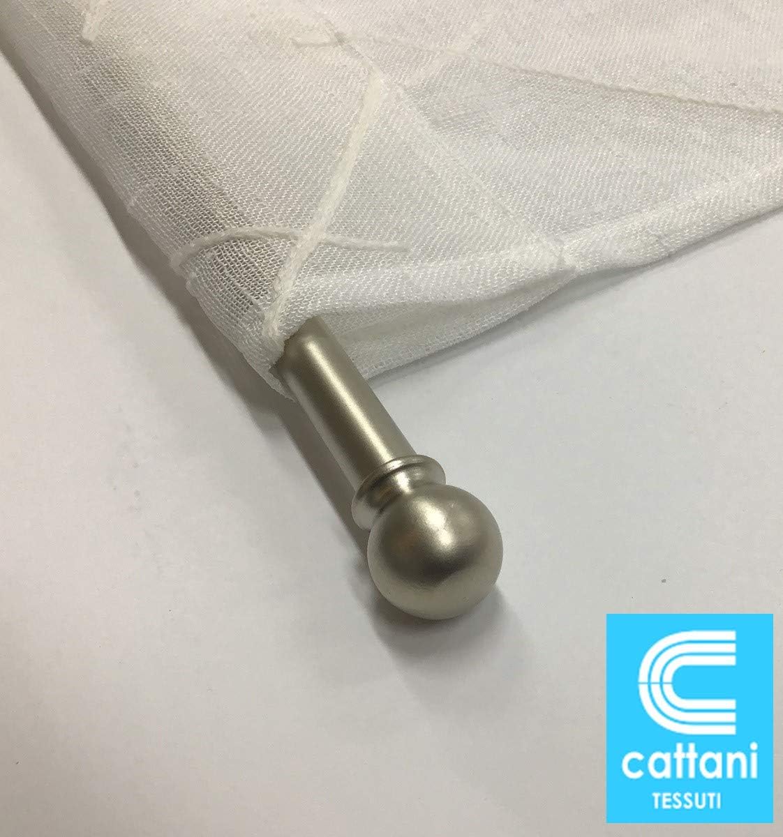 Coppia Tendine Ricamate Su Misura per Finestra e Porta | Larghezza 45-65-90 cm | 2 Varianti Colore | Art. 504