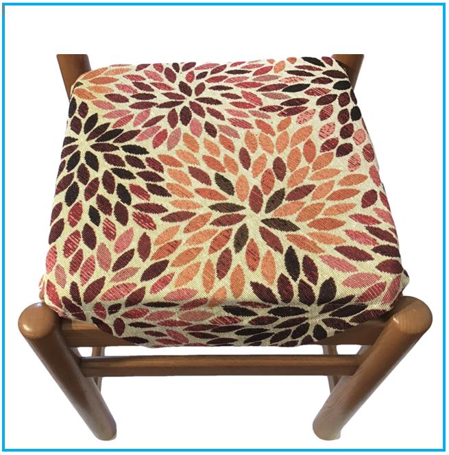 Cuscini sedie cucina con ali Set 4/6 - colore multicolore - tessuto Gobelin - leaf