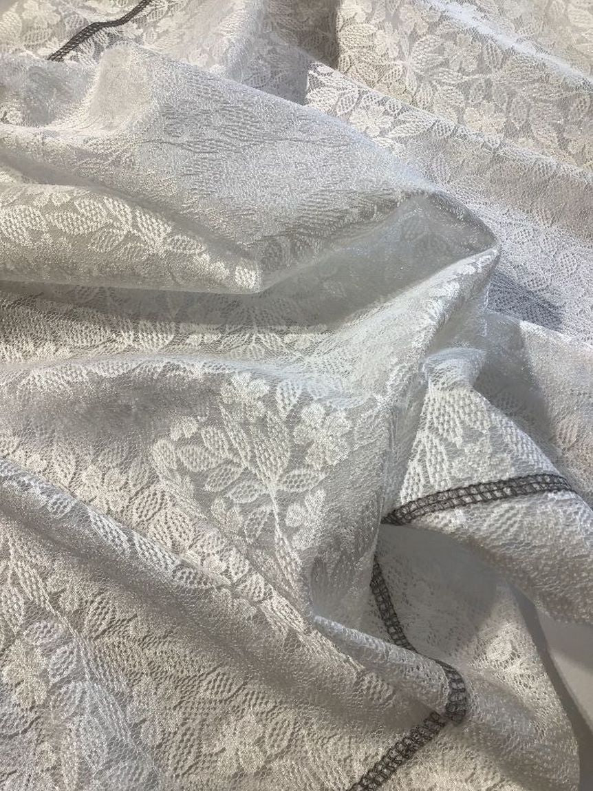 Coppia tende in pizzo per finestra e portafinestra confezionate - larghezza 45/60/90 cm - lunghezza personalizzata -