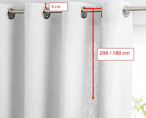 Tende con occhielli per interni - semitrasparente-tessuto effetto lino - larghezza 200 cm - lunghezza individuale-art.812