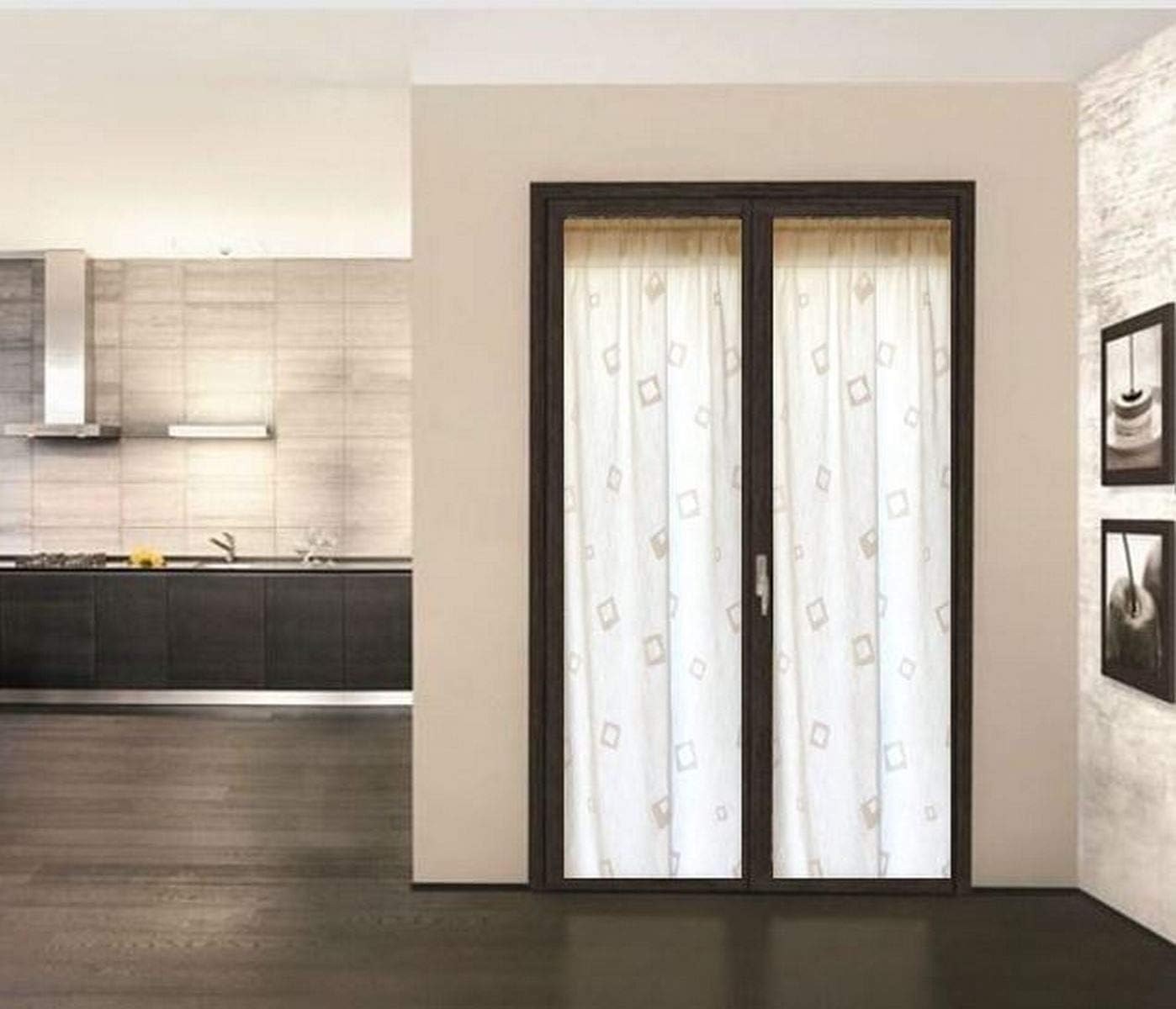 Coppia Tendine Su Misura per Finestra e Porta a Vetro | Larghezza 60-80 cm | Art. 512