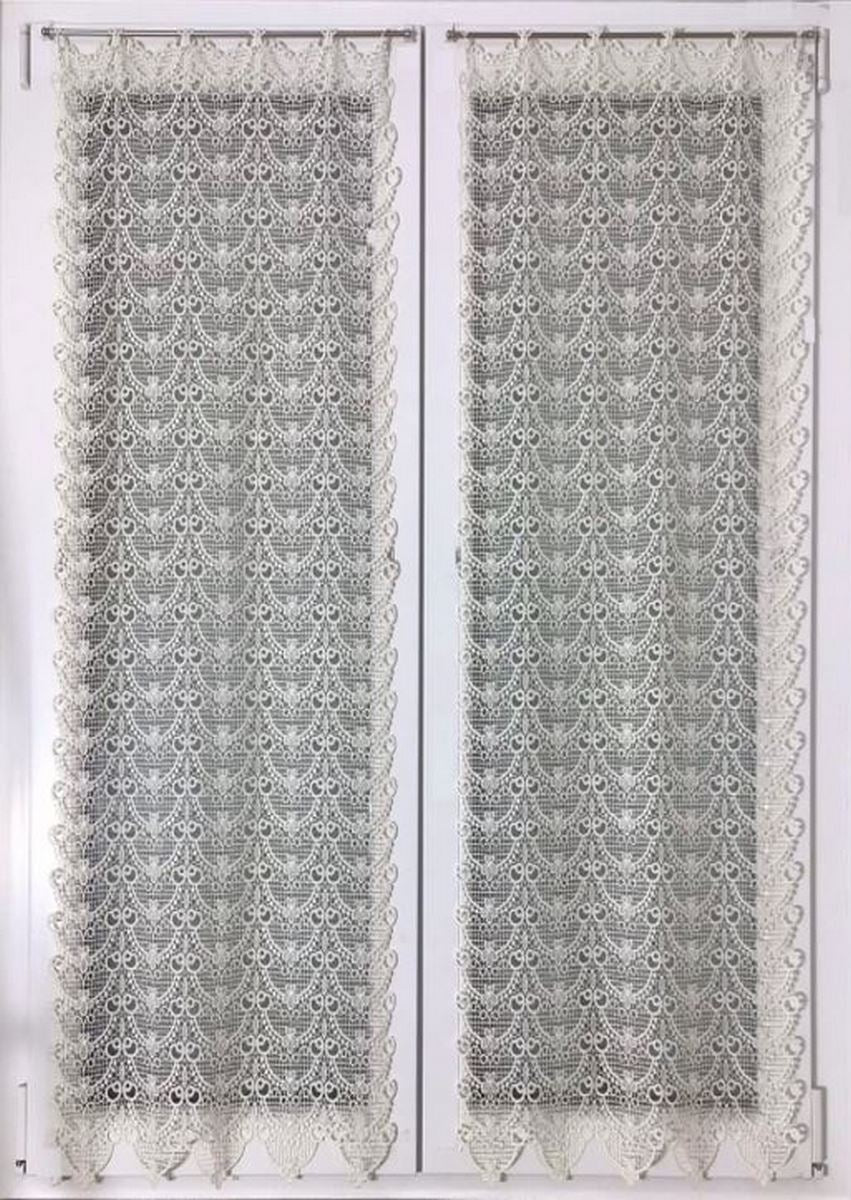 Tende a pannello per finestra e porta a vetro - tessuto in pizzo macramè - larghezza cm 45/60/90 lunghezza personalizzata-art.700