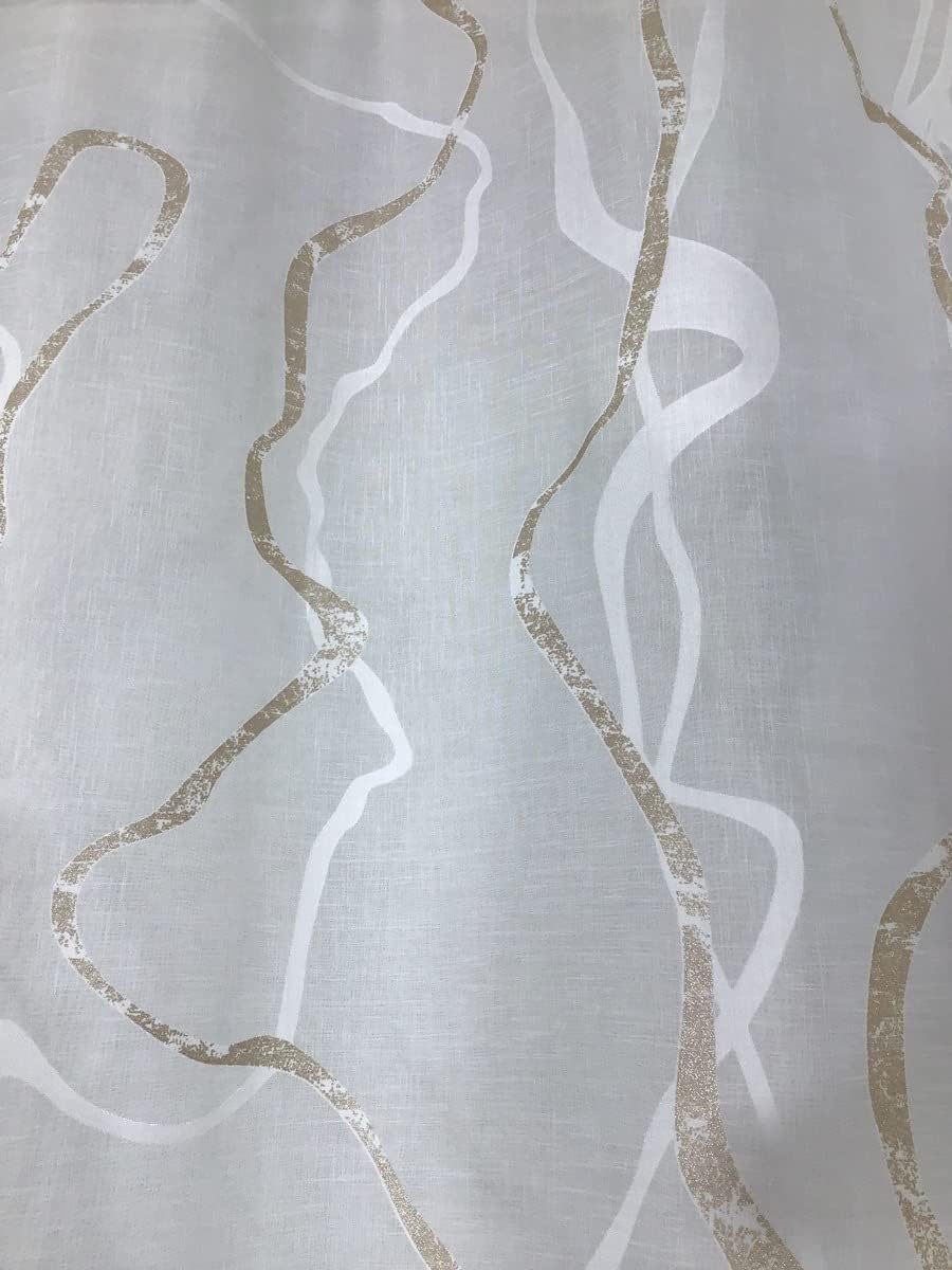 Tende con occhielli larghezza maxi 200 cm - altezza su misura - bianco/tortora-art.803