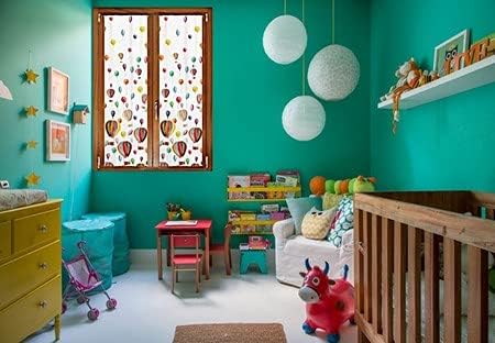 Coppia tende per camerette - misura cm 60x150 60x240 - lunghezza personalizzata - art.mongolfiere