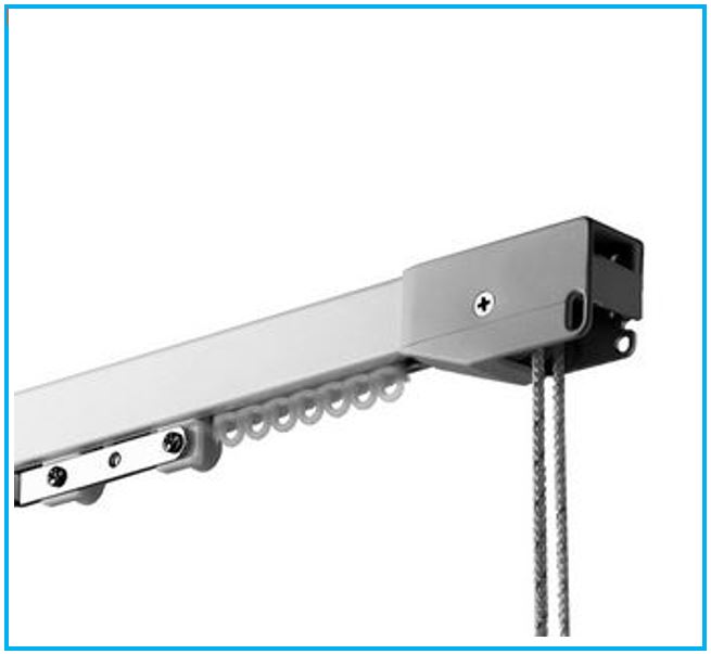 Binario MOTTURA ARCO 490/2 in alluminio per tende arricciate pesanti - su misura-art.200