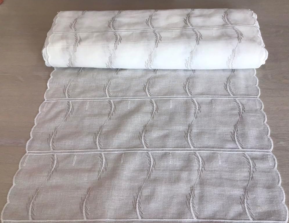 Tende a pannello per finestra e porta a vetro - tessuto ricamato effetto lino - larghezza cm 45/60/90-art.709