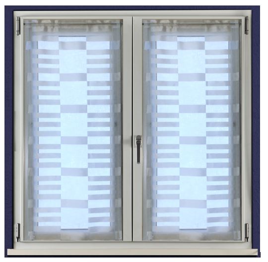 Coppia Tende Moderne a Pannello per Finestra e Porta | Colore Bianco | Set 2 Pezzi | Larghezza 60/80 cm | Lunghezza Personalizzata | Art. 508