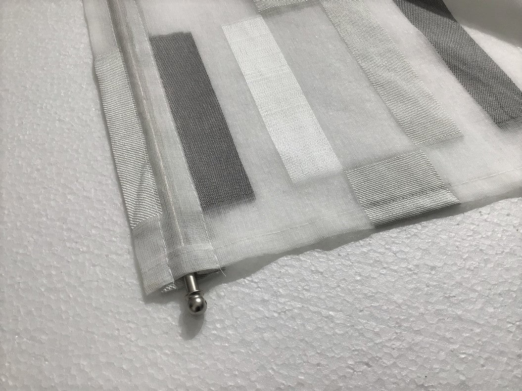 Tendine a Pannello per Finestra e Porta | Set 2 Pezzi | Larghezza 60/80 cm | Lunghezza Personalizzata | Colore Bianco/Grigio | Art. 509