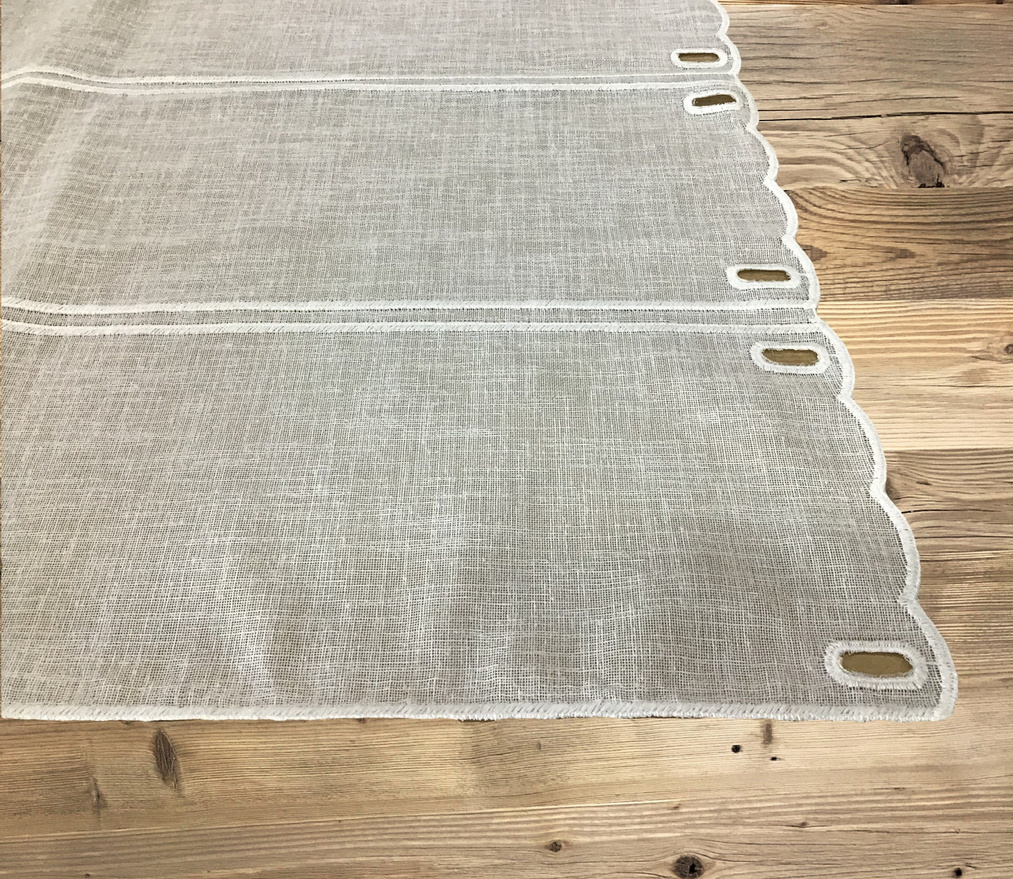 Coppia tende a vetro - tende a pannello per finestra e porta larghezza cm 63-80 altezza 90-120-150 - tessuto effetto lino art.tirol -525