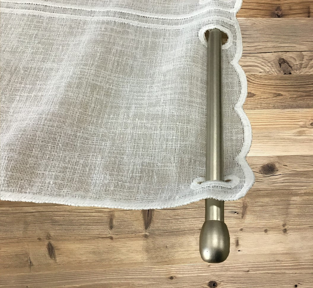 Coppia tende a vetro - tende a pannello per finestra e porta larghezza cm 63-80 altezza 90-120-150 - tessuto effetto lino art.tirol -525