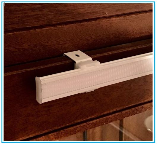 Binario completo per tende a pannello a finestra-Larghezza da cm 40 a 100 - Profilo velcrato+peso +supporti no foro