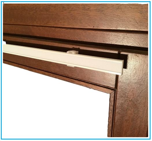 Binario completo per tende a pannello a finestra-Larghezza da cm 40 a 100 - Profilo velcrato+supporti