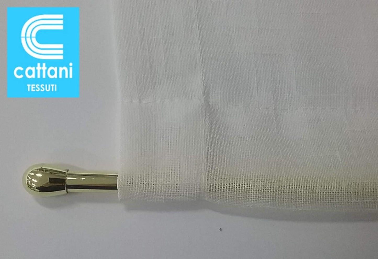 Coppia Tende a Pacchetto Regolabili per Finestra a Vetro | Misure 45x150 - 60x150 - 90x150 cm | Colore Bianco | Art. 505