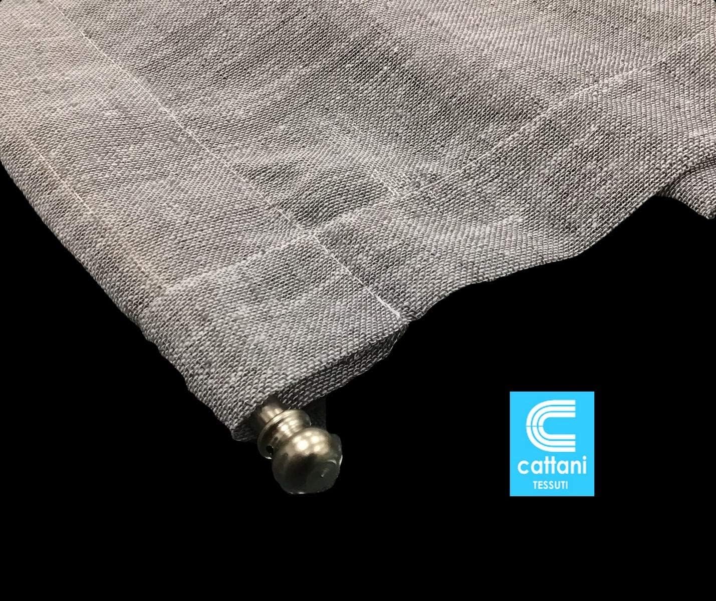 Coppia tende a pacchetto tendine regolabili per finestra e porta a vetro larghezza 45-65 - 90 - Colore Grigio - art.500