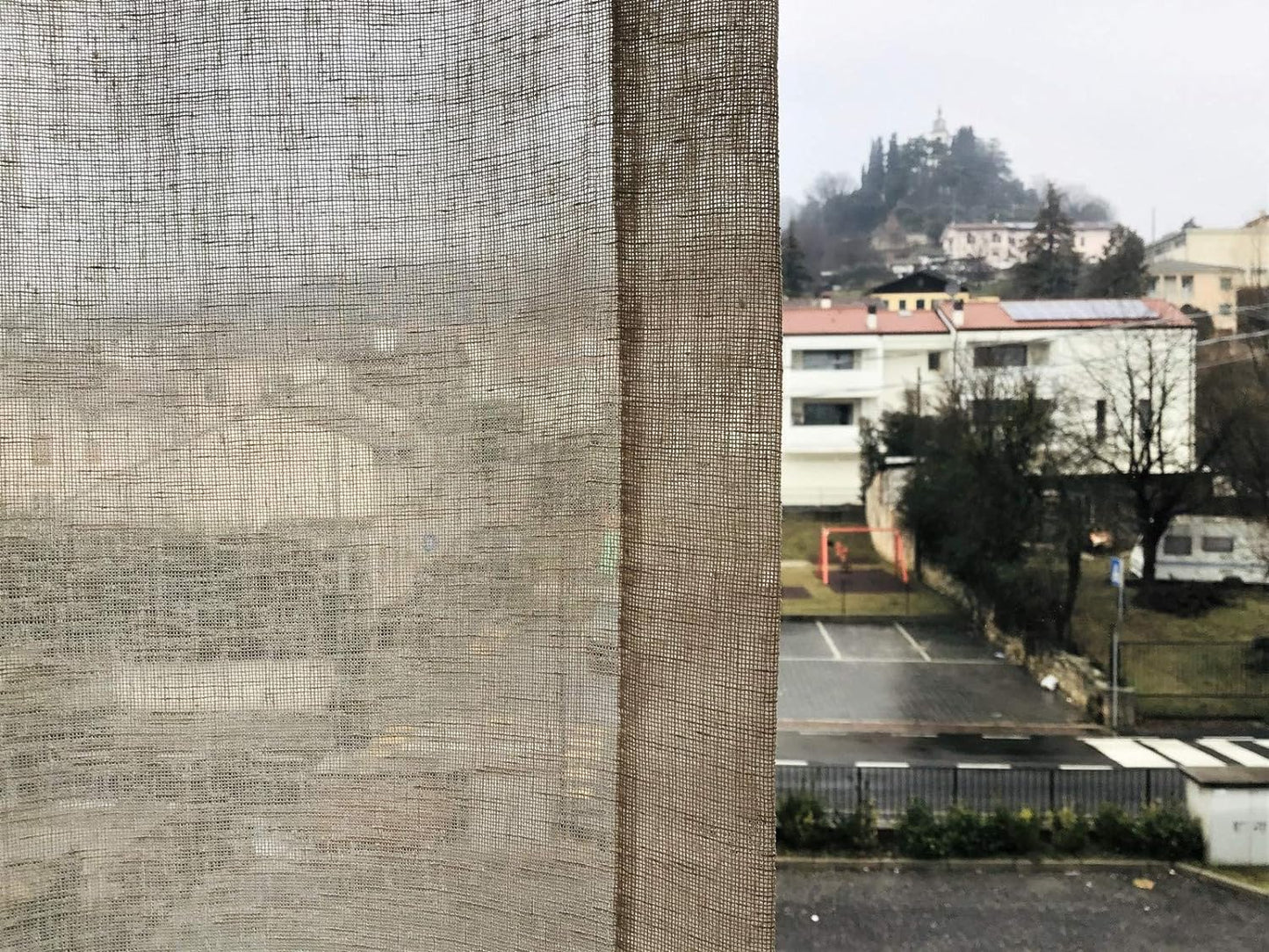 Coppia Tende a Pacchetto Regolabili per Finestra e Porta a Vetro | Larghezza 45-65-90 cm | Colore Lino | Art. 501