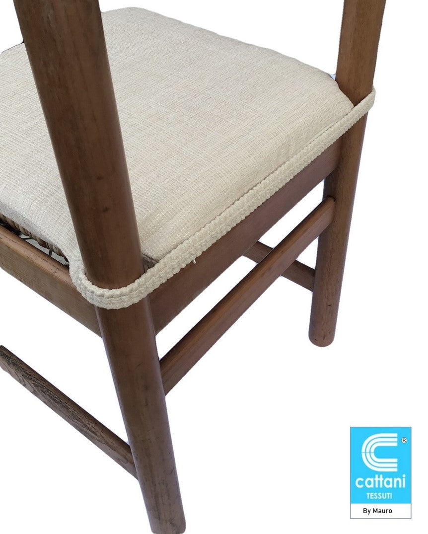 Cuscini per sedie moderne da cucina e ufficio - set 4/6 pezzi - con Fascia Elastica - beige