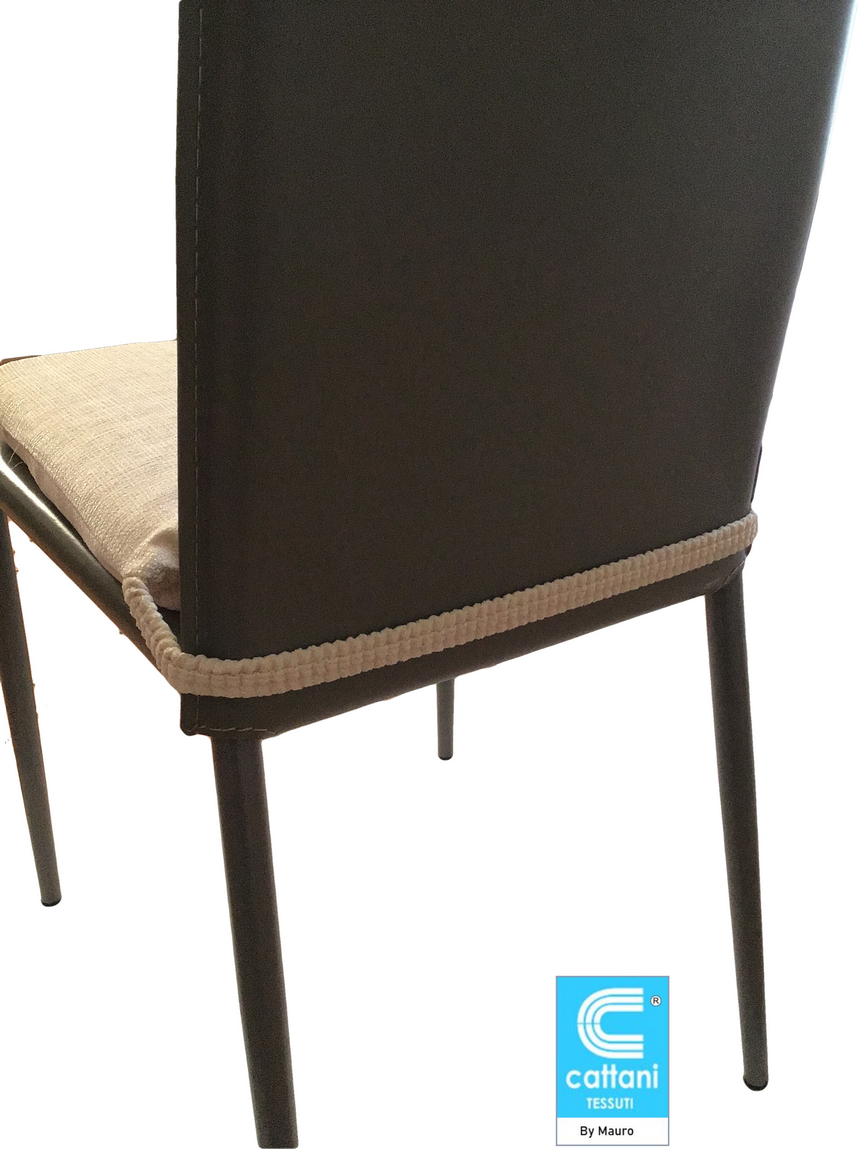 Cuscini per sedie da cucina e ufficio - set 4/6 pezzi - con Fascia Elastica - beige