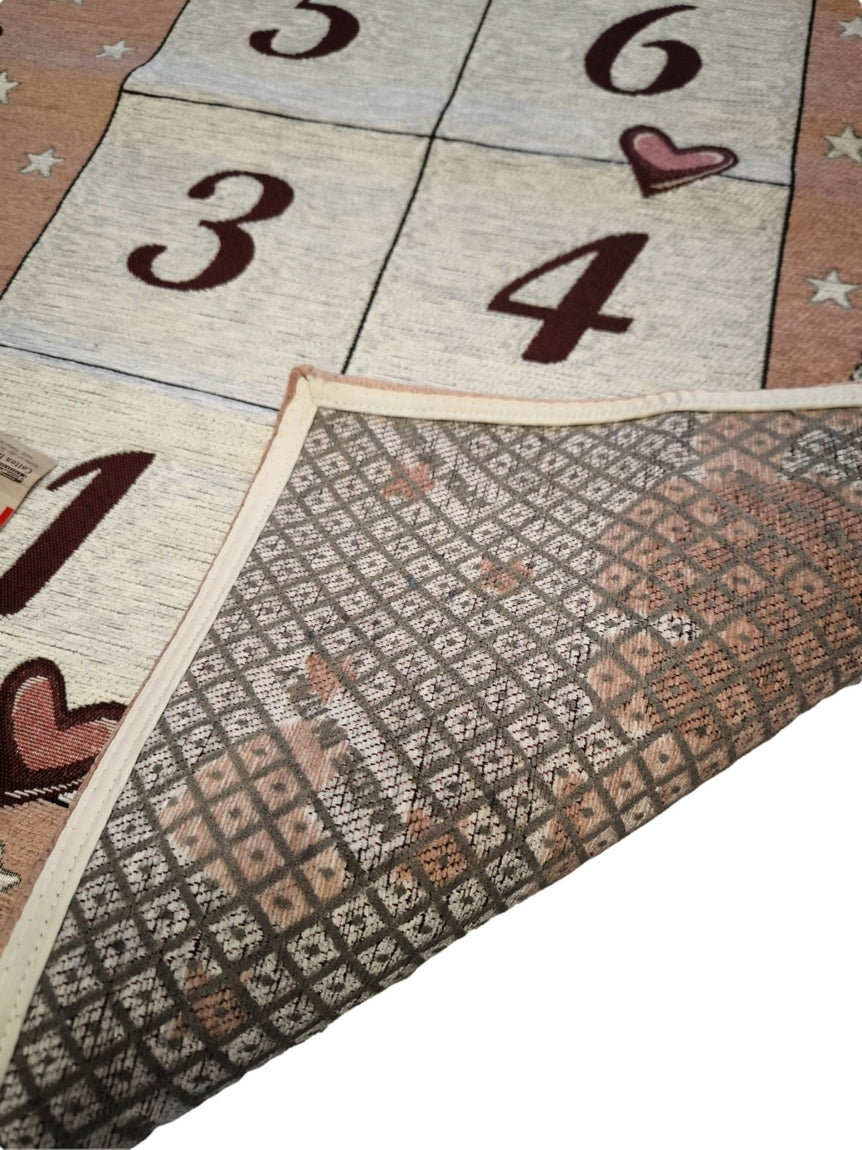 Tappeto Gioco per Bambina 80x150 cm - colore rosa-salmone