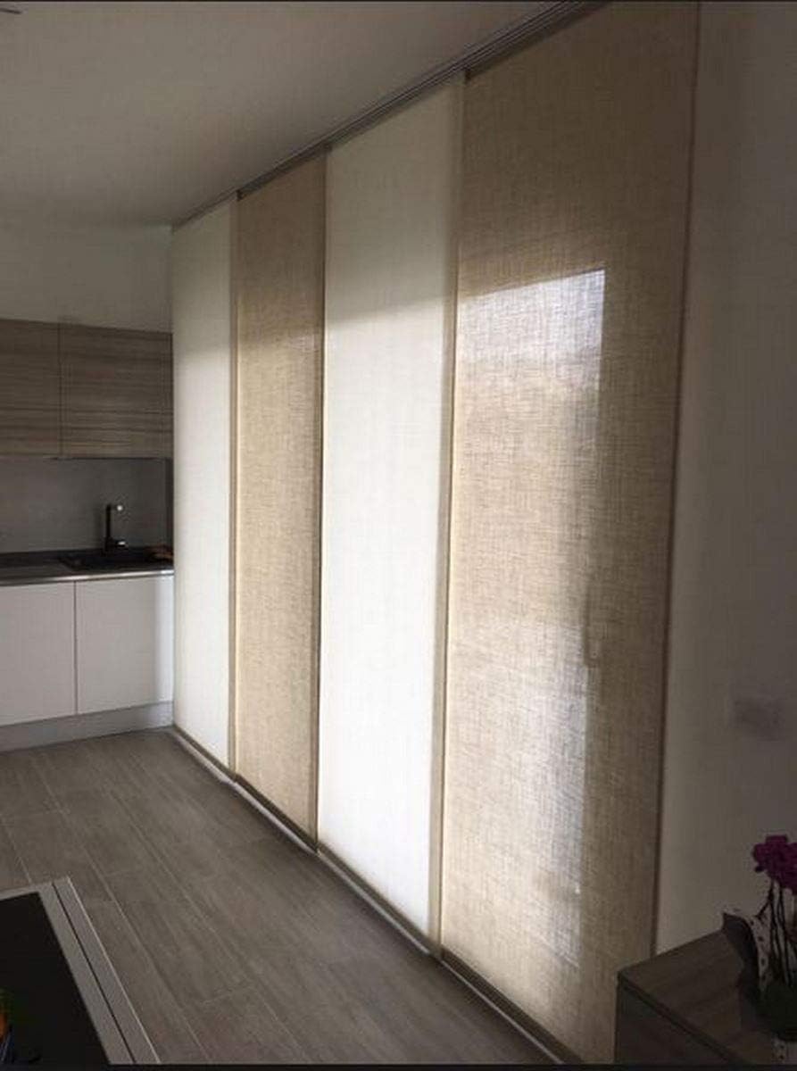 Binario per Tende A Pannello a 3-4-5 Vie larghezza da 140-160-180-200-210-240-250-300-alluminio bianco-art.206