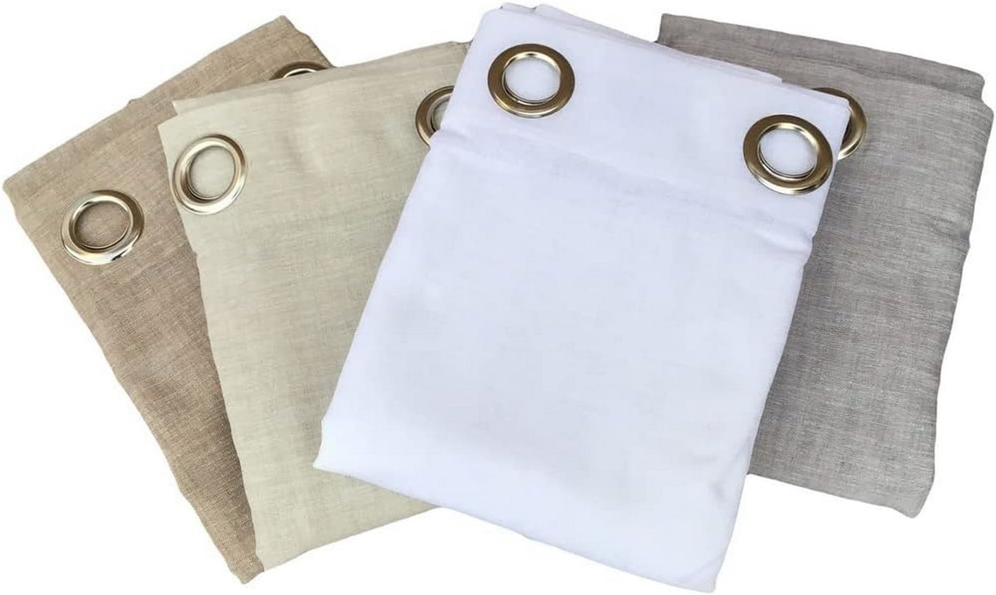 Esempio dei colori disponibili per la tenda: bianco, grigio e lino
