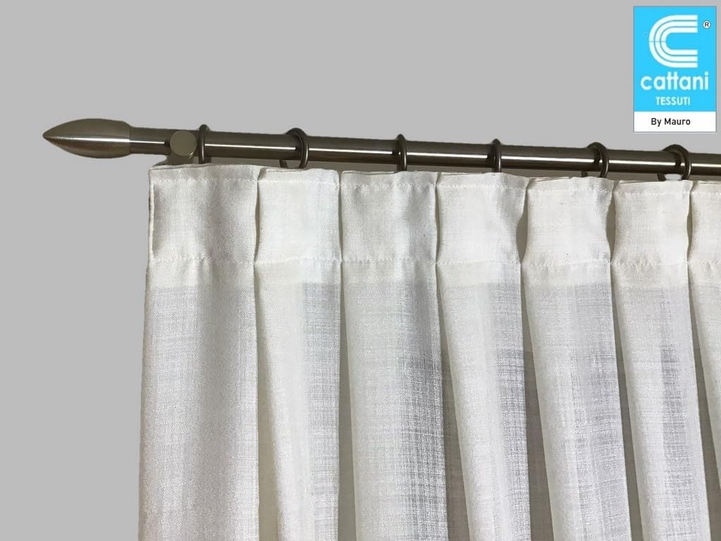 Tende per interno su misura a pieghe fisse cucite - colore bianco-art.402