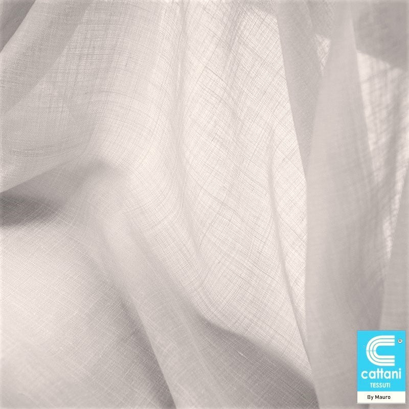 Tessuto per tende in misto lino-colore bianco naturale-art.901