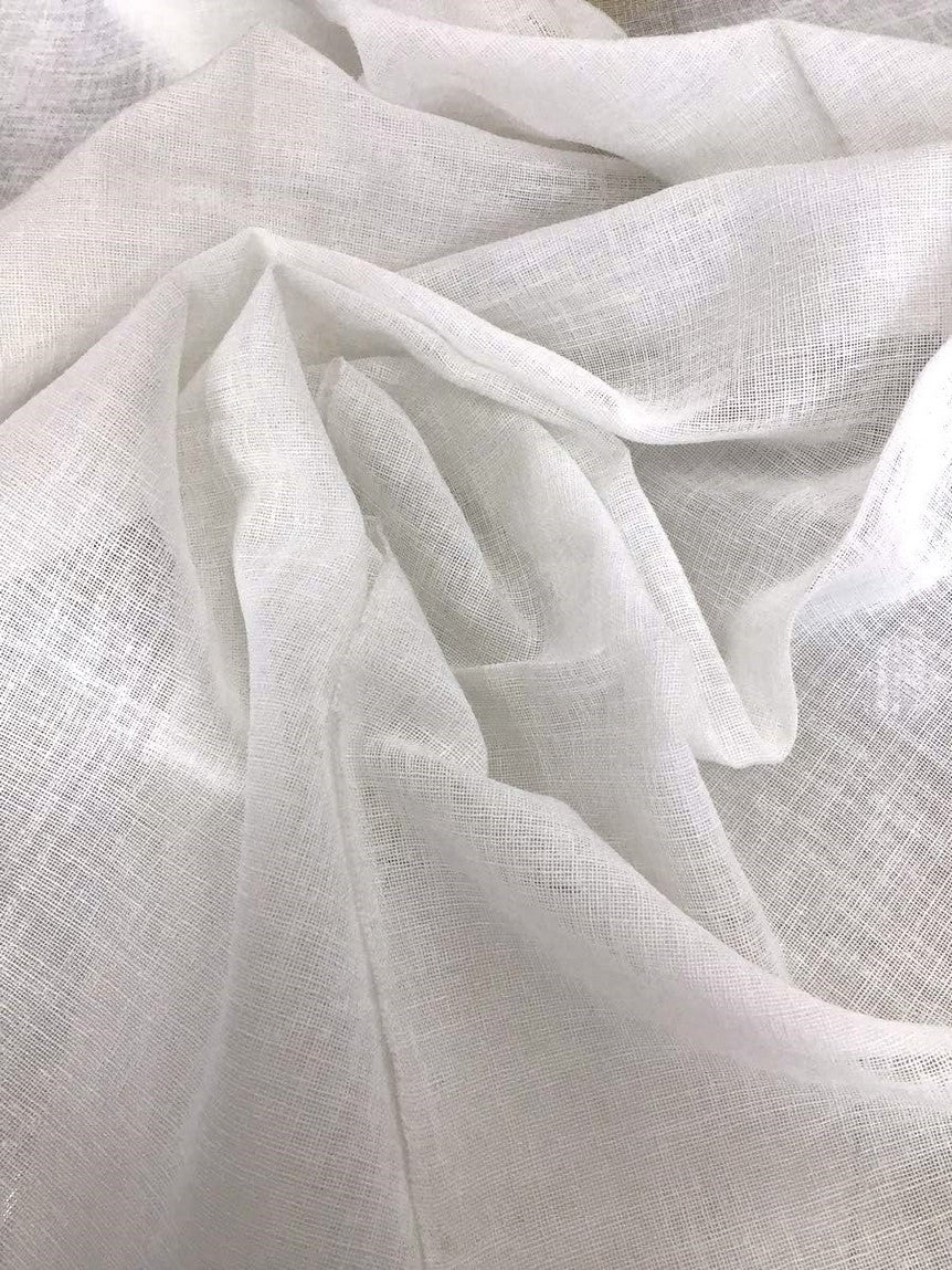 Tessuto bianco effetto lino